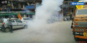 आनी में भाजपा ने पटाखे फोड़ निकाली रैली