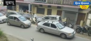 सुबाथू में पुलिस की जगह खुद ही जाम खुलवाते दिखे वाहन चालक