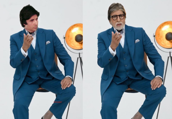अमिताभ बच्चन ने सेम सूट में शेयर कीं यंग एज और लेटेस्ट तस्वीरें