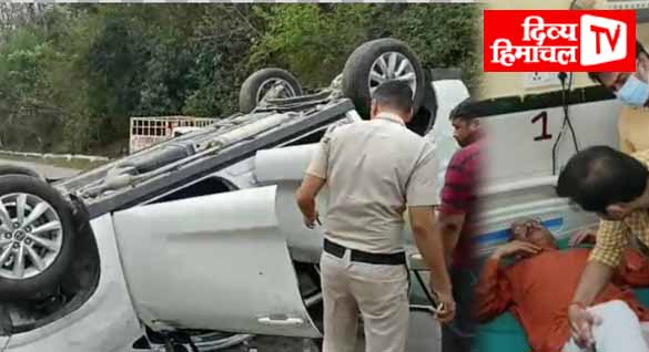 भाजपा विधायक सतपाल सत्ती की कार का एक्सीडेंट, पहाड़ी से टकरा कर पलटी गाड़ी