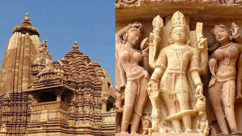 खजुराहो स्थित मंदिरों का निर्माण किसने किया था?