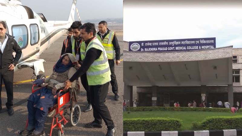 बीमार महिला को बड़ा भंगाल से एयरलिफ्ट कर पहुंचाया टांडा, CM ने भेजा था अपना हेलीकॉप्टर