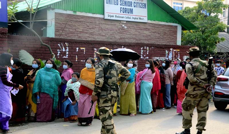 मणिपुर में 11 मतदान केंद्रों पर पुनर्मतदान जारी