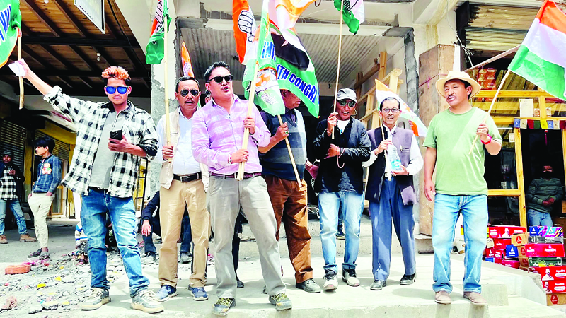 काजा में भाजपा के खिलाफ नारे