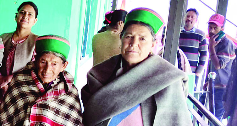 किन्नौर में पहले चरण में 74.04 फीसदी मतदान