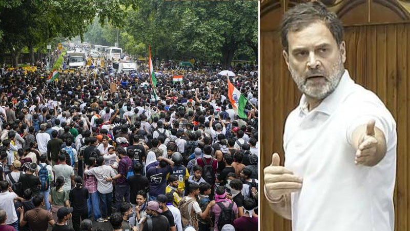 लोकसभा में राहुल गांधी का दावा, छात्रों पर AK-47 से गोलियां चलाई गईं