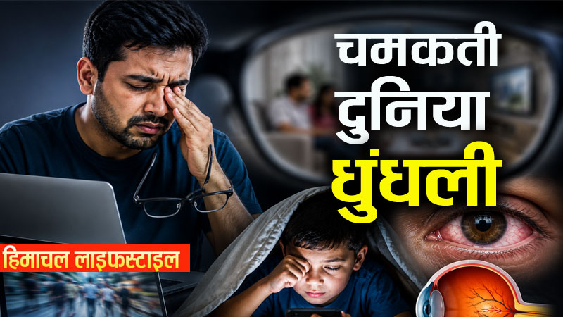 चमकती दुनिया अब धुंधली हो गई, नन्हे नयना में भी चुभन और जलन