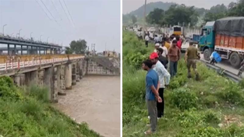 हथनीकुंड बैराज पर प्रशिक्षण के दौरान नाव पलटी, दो जवान लापता